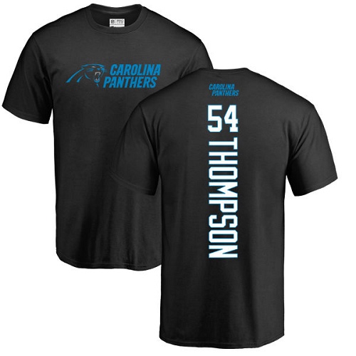 Carolina Panthers Men Black Shaq Thompson Backer NFL Football #54 T Shirt